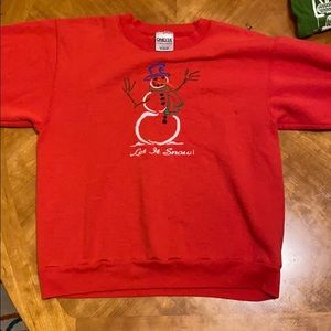Red Snowman CrewNeck